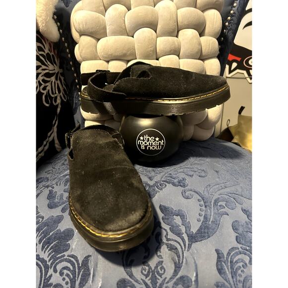 Dr Martens Black Suede Carlson Mules Size 9/EU 41 - Picture 1 of 5